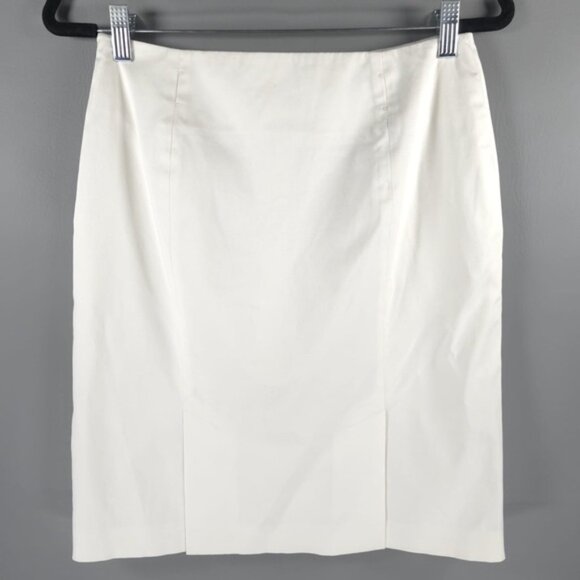MaxMara Portugal 🇵🇹 Made 11010492 Lined White Skirt with Pockets Back Slit 6 - Picture 1 of 11